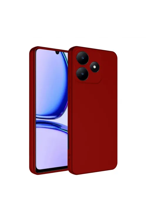 Realme C61 Kılıf First Silikon - Kırmızı