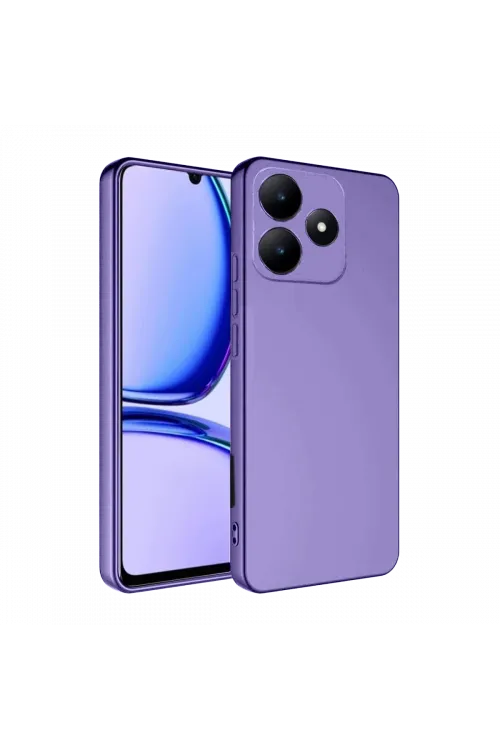 Realme C61 Kılıf First Silikon - Lila