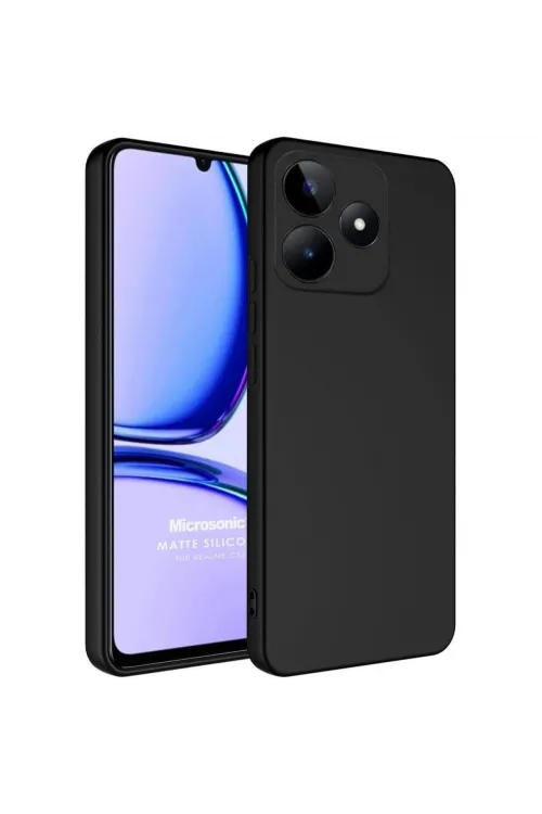 Realme C61 Kılıf First Silikon - Siyah