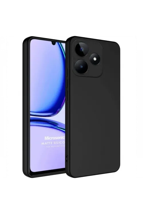 Realme C61 Kılıf First Silikon - Siyah