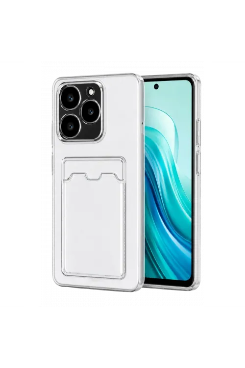 Realme C61 Kılıf Kart Şeffaf Silikon - Şeffaf