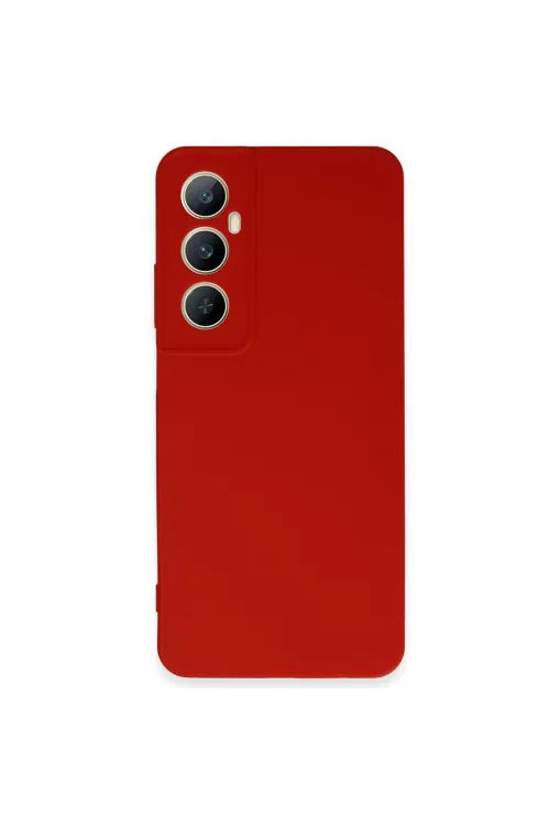 Realme C65 Kılıf First Silikon - Kırmızı