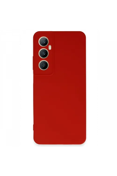 Realme C65 Kılıf First Silikon - Kırmızı