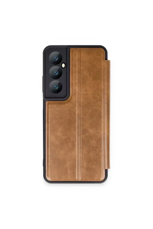 Realme C65 Kılıf Flip Cover - Taba