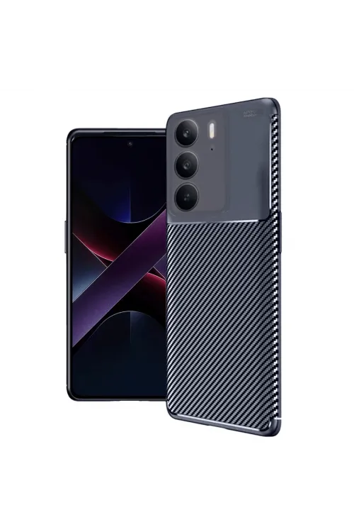Realme C75 4g Auto Focus Karbon Kapak - Lacivert