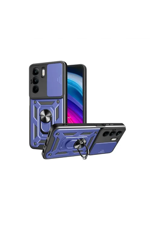 Realme C75 4g Kılıf Pars Lens Yüzüklü Silikon - Lacivert
