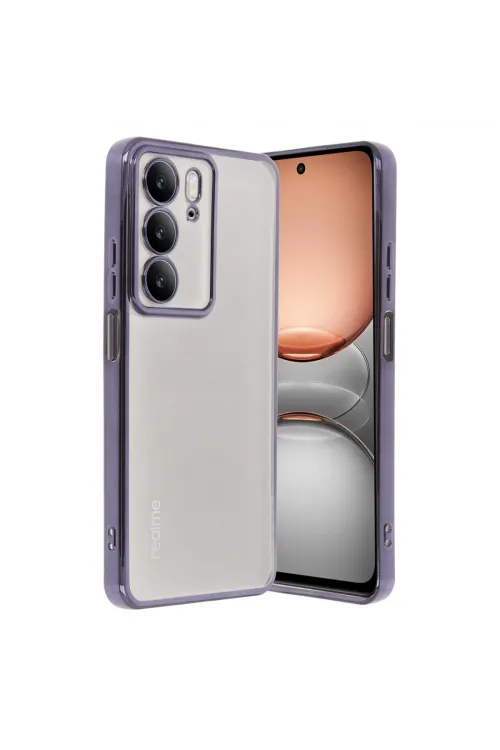Realme C75 4g Kılıf Razer Lensli Silikon - Mor