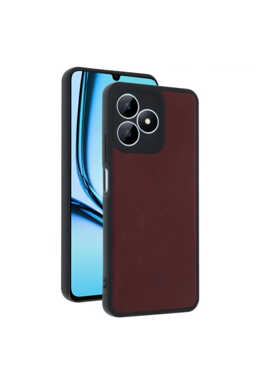 Realme Note 50 4g Kılıf Aras Deri Kapak - Bordo