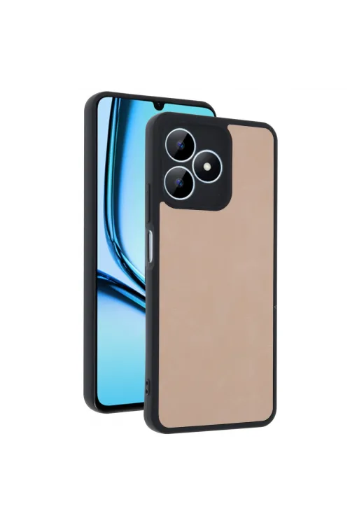 Realme Note 50 4g Kılıf Aras Deri Kapak - Pudra