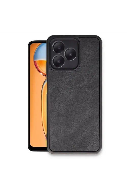 Realme Note 50 4g Kılıf Aras Deri Kapak - Siyah