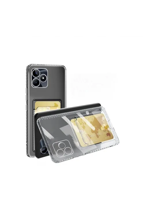Realme Note 50 4g Kılıf Kart Şeffaf Silikon - Şeffaf
