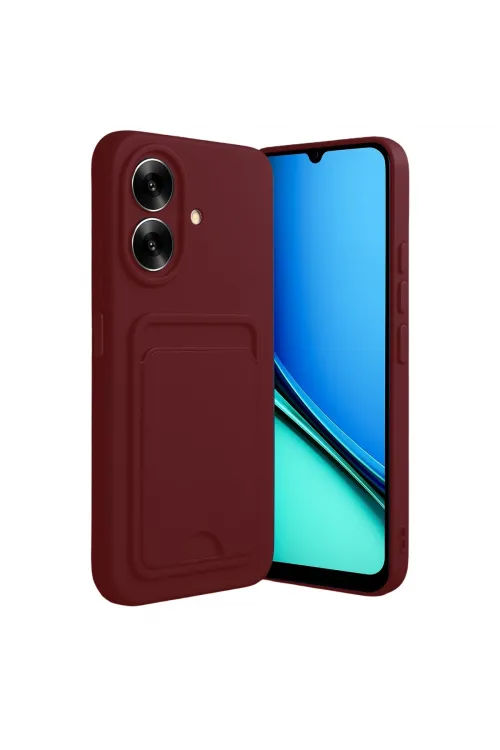 Realme Note 60 Kelvin Kartvizitli Silikon - Bordo