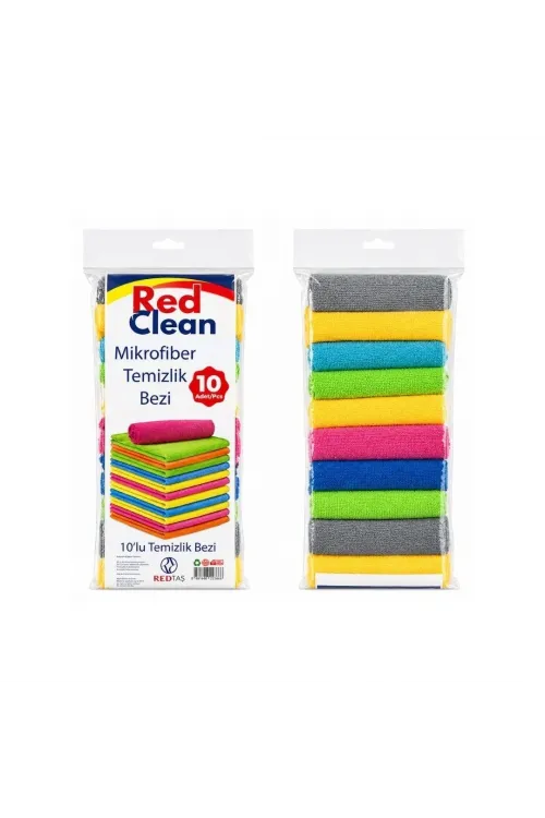 Red Clean 10li Mikrofiber Temizlik Bezi