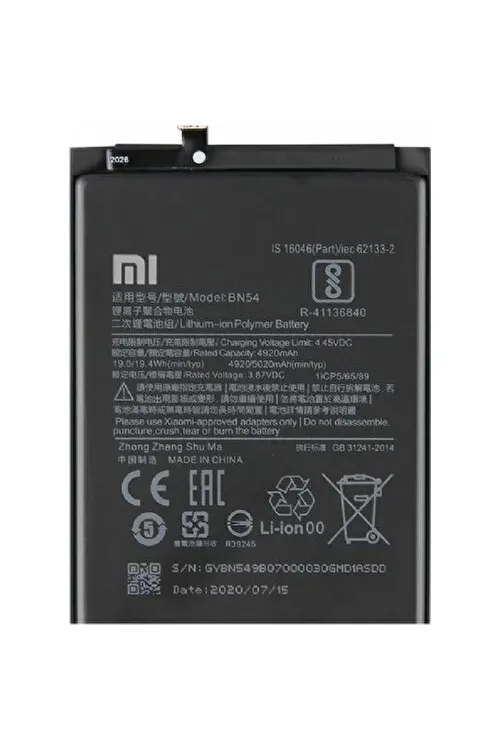 Redmi Note 9 (BN54) Batarya Pil