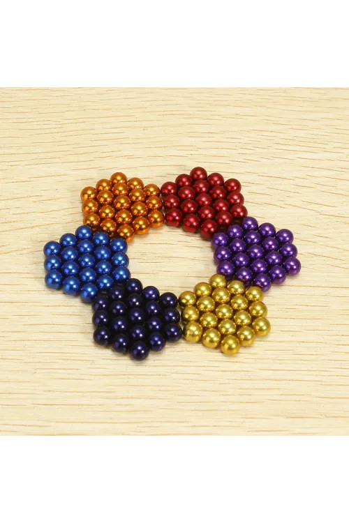 Renkli 216 Adet Mıknatıs Neocube Mıknatıs 5 Mm Neodyum