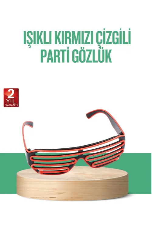 Renkli Işıklı Gözlük Eğlenceli Gece Aksesuarı