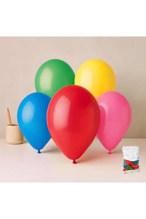 Renkli Klasik Balon 26 cm (10) - 100lü Paket