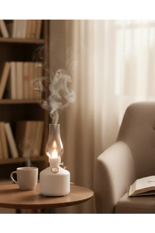 Retro Led Işıklı 1200 Mah Şarjlı Aroma Difüzörü 280 Ml Su Kapasiteli