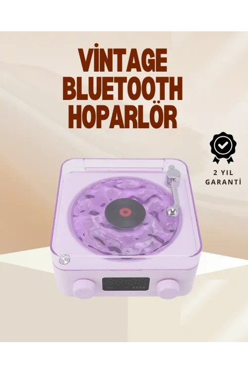 Retro Pikap Hoparlör – Şarjlı Kablosuz Projektör Ve Gece Lambası