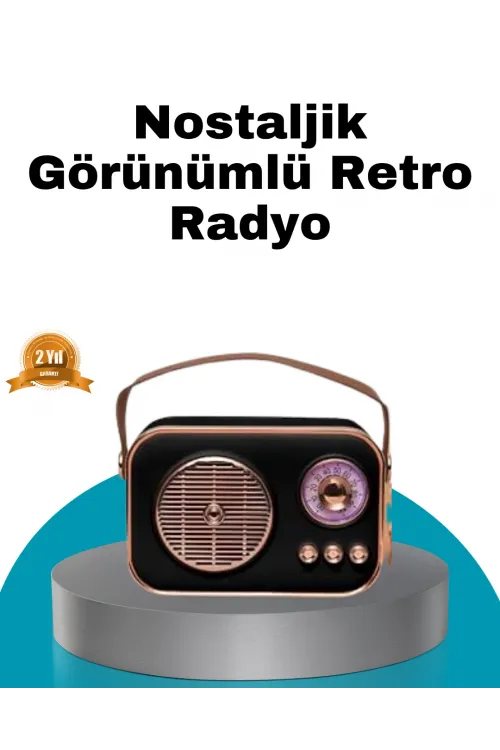Retro Tarz Kablosuz Radyo – Bluetooth, Usb Ve Tf Kart Girişli
