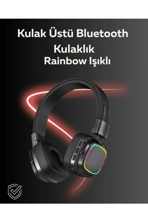 Rgb Işıklı Katlanabilir Bluetooth 5.3 Kulak Üstü Kulaklık