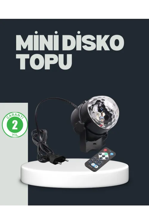 Rgb Led Disko Küresi 7 Modlu Uzaktan Kumandalı
