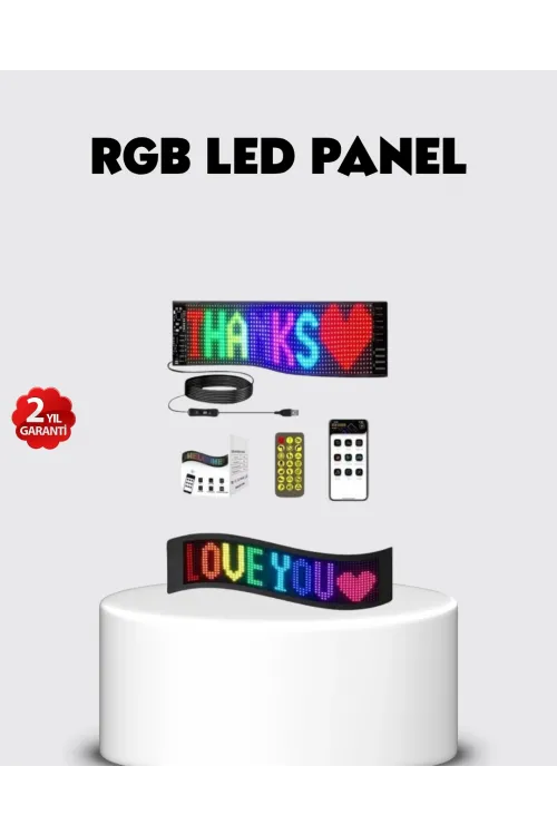 Rgb Led Panel – Usb Güç Girişli, Gıf Ve Yazı Gösterimli Akıllı Ekran