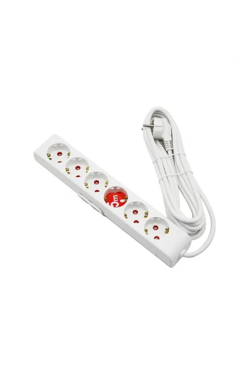 Rı-tech  6lı - 5mt  Uzatma Kablo - Topraklı Grup Priz  001 175 610002 05 00