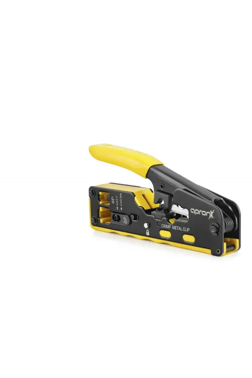 Rj45 Network Sıkma Pensesi Seti Cat5 Cat6 Cat7 Sarı APXCR45