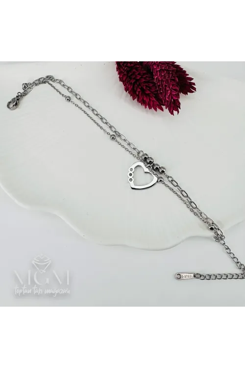 Rodyum Çelik Bileklikler 16+5 Cm Uzatma Payı - Kbl0081
