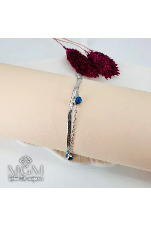 Rodyum Çelik Bileklikler 16+5 Cm Uzatma Payı - Kbl0095