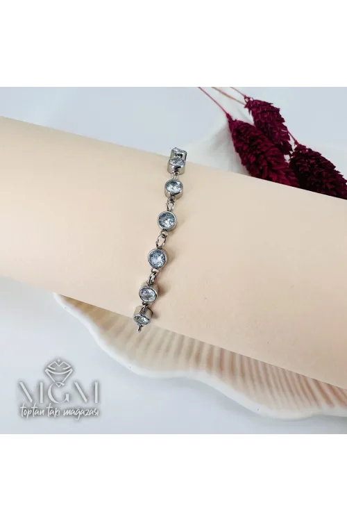 Rodyum Çelik Bileklikler 16+5 Cm Uzatma Payı - Kbl0139