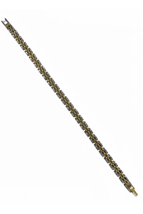 Rodyum- Çelik  Erkek Çelik Bileklik Boy 21.5 Cm / En 0.6 Mm  - Ebl0063