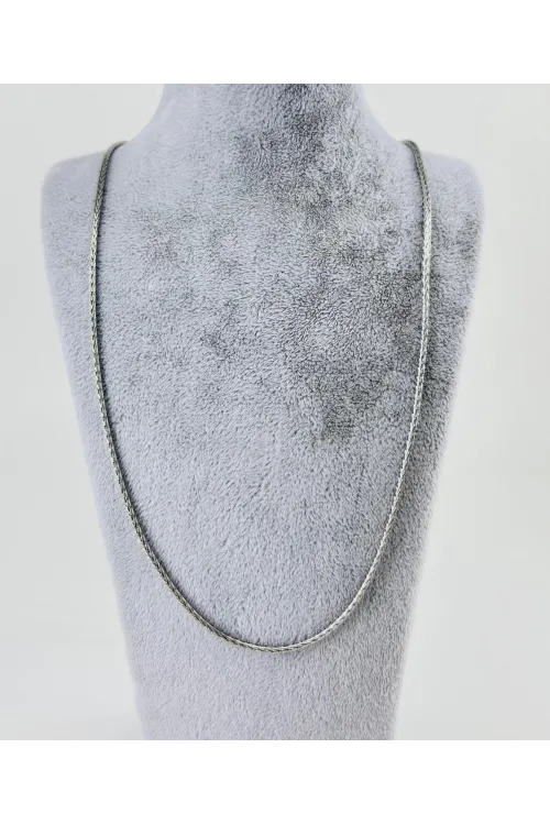 Rodyum Çelik Erkek Kolye 60 Cm - Ekl0004