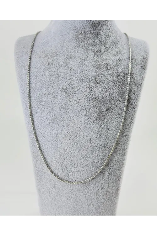 Rodyum Çelik Erkek Kolye 60 Cm - Ekl0005