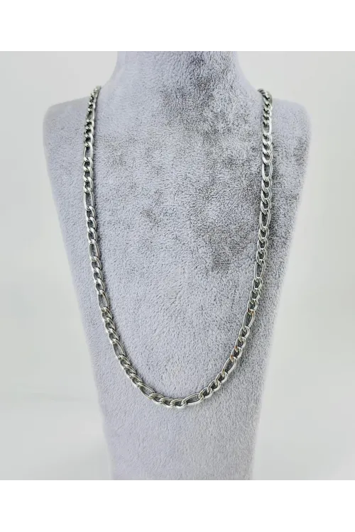 Rodyum Çelik Erkek Kolye 60 Cm - Ekl0008