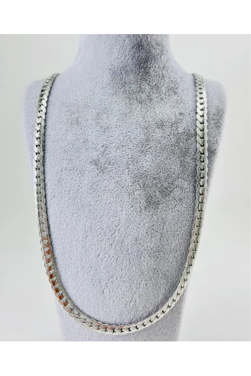 Rodyum Çelik Erkek Kolye 60 Cm - Ekl0010