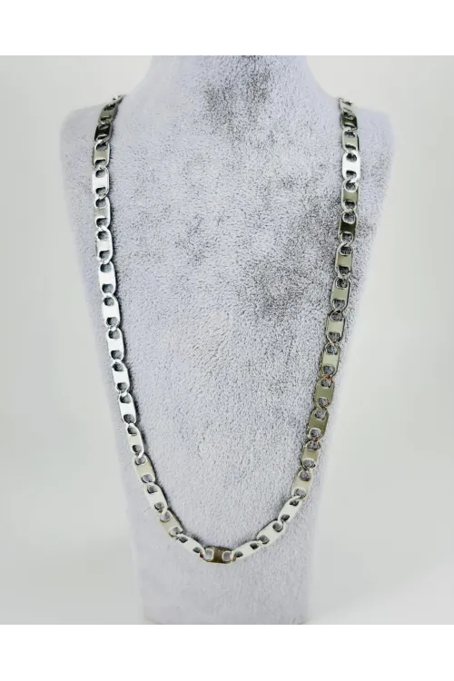 Rodyum Çelik Erkek Kolye 60 Cm - Ekl0017