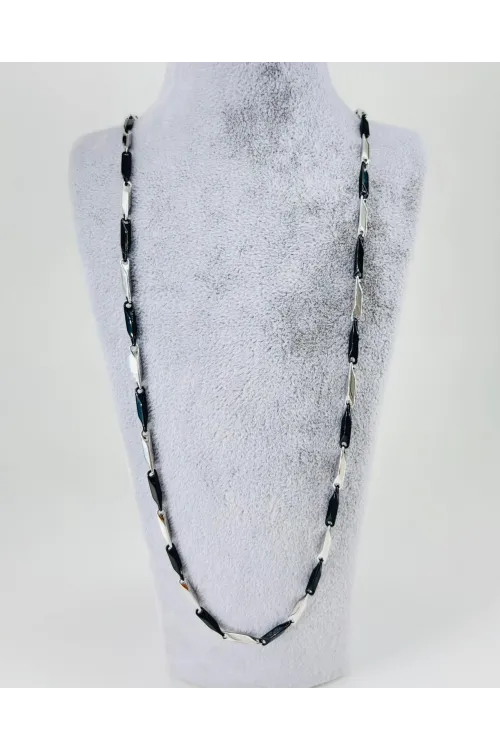 Rodyum Çelik Erkek Kolye 60 Cm - Ekl0025