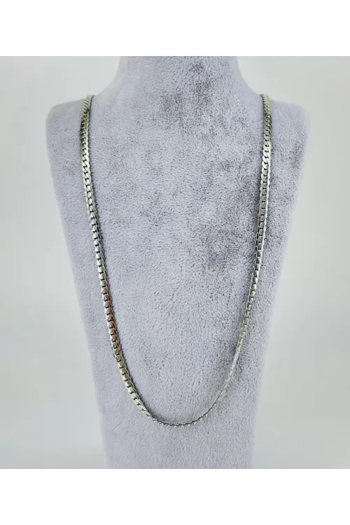 Rodyum Çelik Erkek Kolye 60 Cm - Ekl0034