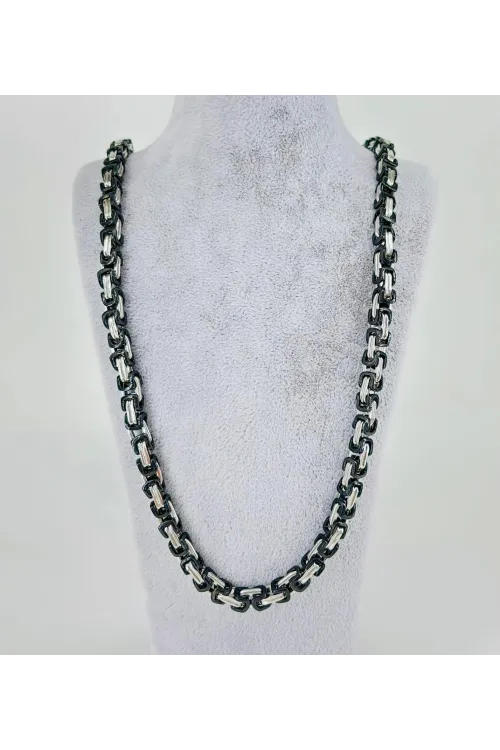 Rodyum Çelik Erkek Kolye 60 Cm - Ekl0039