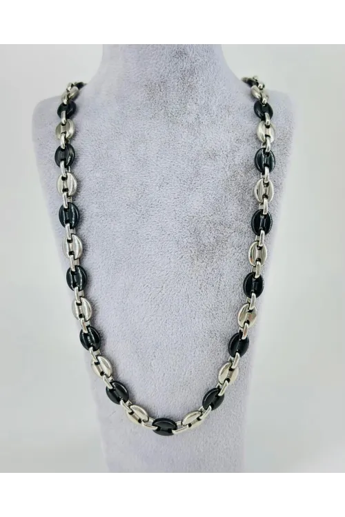 Rodyum Çelik Erkek Kolye 60 Cm - Ekl0044