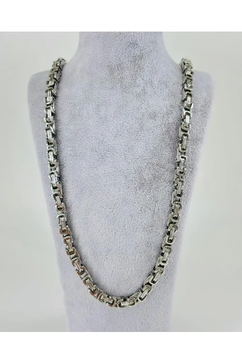 Rodyum Çelik Erkek Kolye 60 Cm - Ekl0051