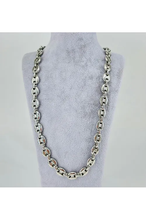 Rodyum Çelik Erkek Kolye 60 Cm - Ekl0052