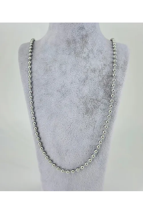 Rodyum Çelik Erkek Kolye 60 Cm - Ekl0054