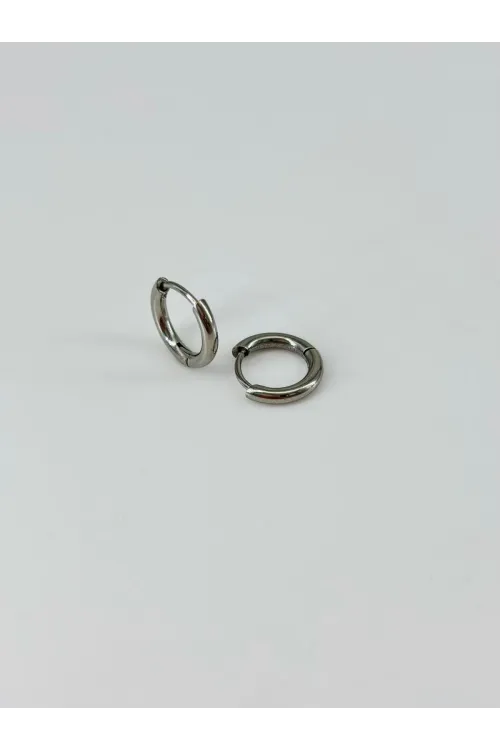 Rodyum  Çelik Erkek Küpe Çap (7 Mm) Kalınlık (2 Mm) - Ekp0026