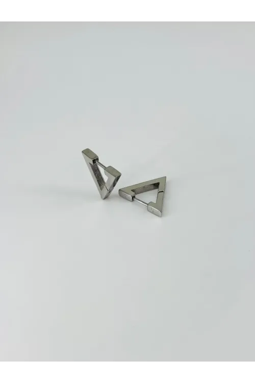 Rodyum   Çelik Erkek Küpe Çap (9 Mm) Kalınlık (3 Mm) - Ekp0019