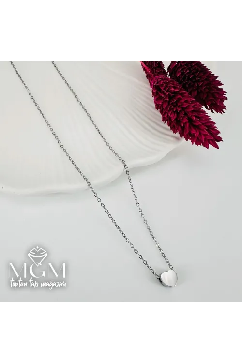 Rodyum Zincir : Çelik Çelik Kolye 40+5 Cm - Kl0238