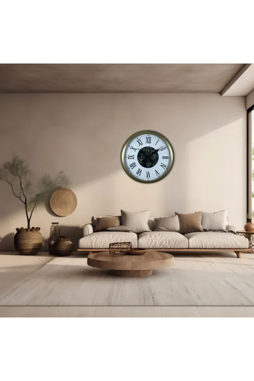 Roma Elegance Eskitme 60 Cm Çarklı Duvar Saati