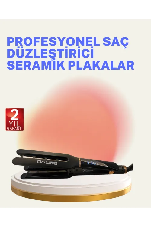 Saç Düzleştirici Seramik Plakalı 230c Hızlı Isınma 360° Kablo